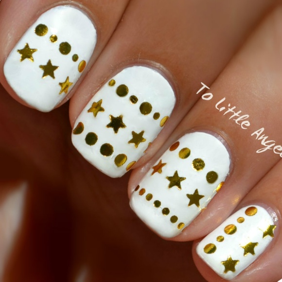 Stars Chain - Nail Art Decal - BLUE59 - Picture 1 of 4